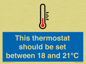 This thermostat should be set between 18 and 21°C